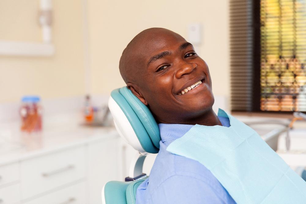 Man in treatment chair at dentist in Apex NC