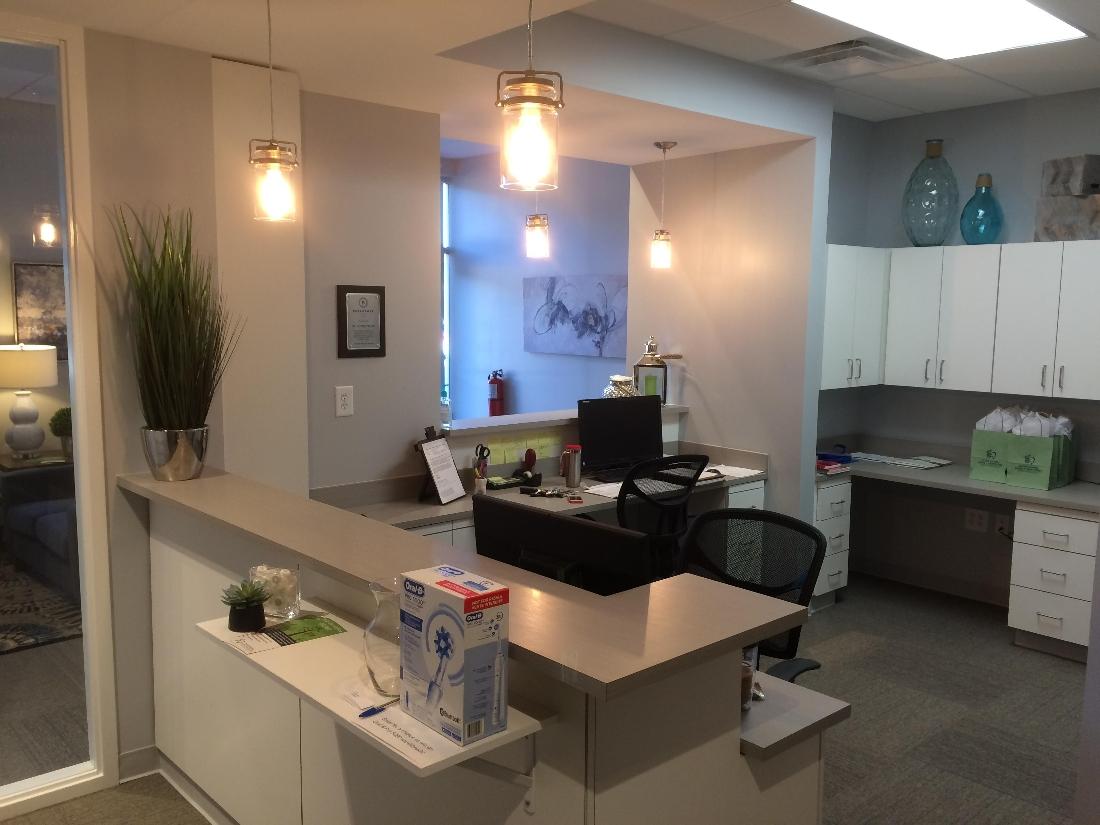 Reception Area at Olive Chapel Family Dentistry in Apex NC
